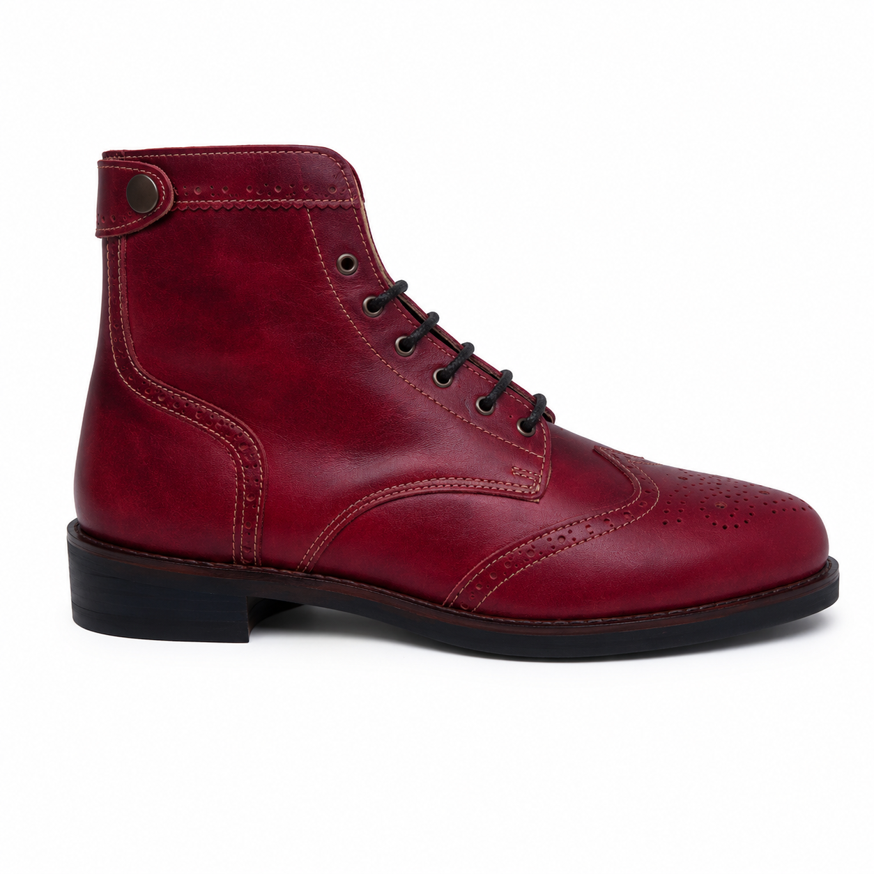 bota conforto vermelho